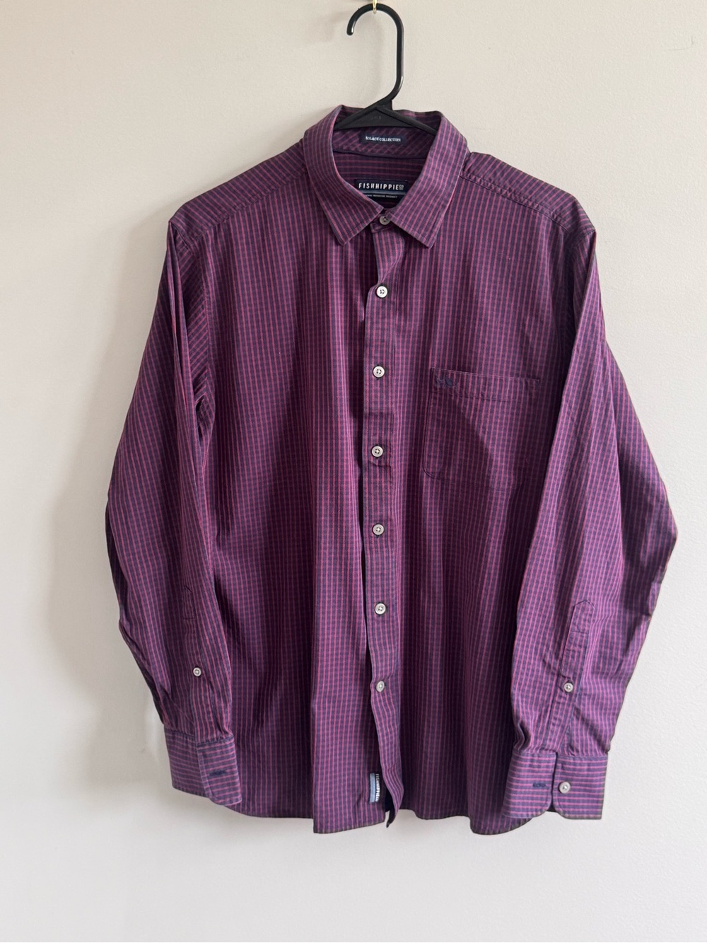 Fish Hippie‎ Solace Collection Men's Medium Stretch Plaid Button Down